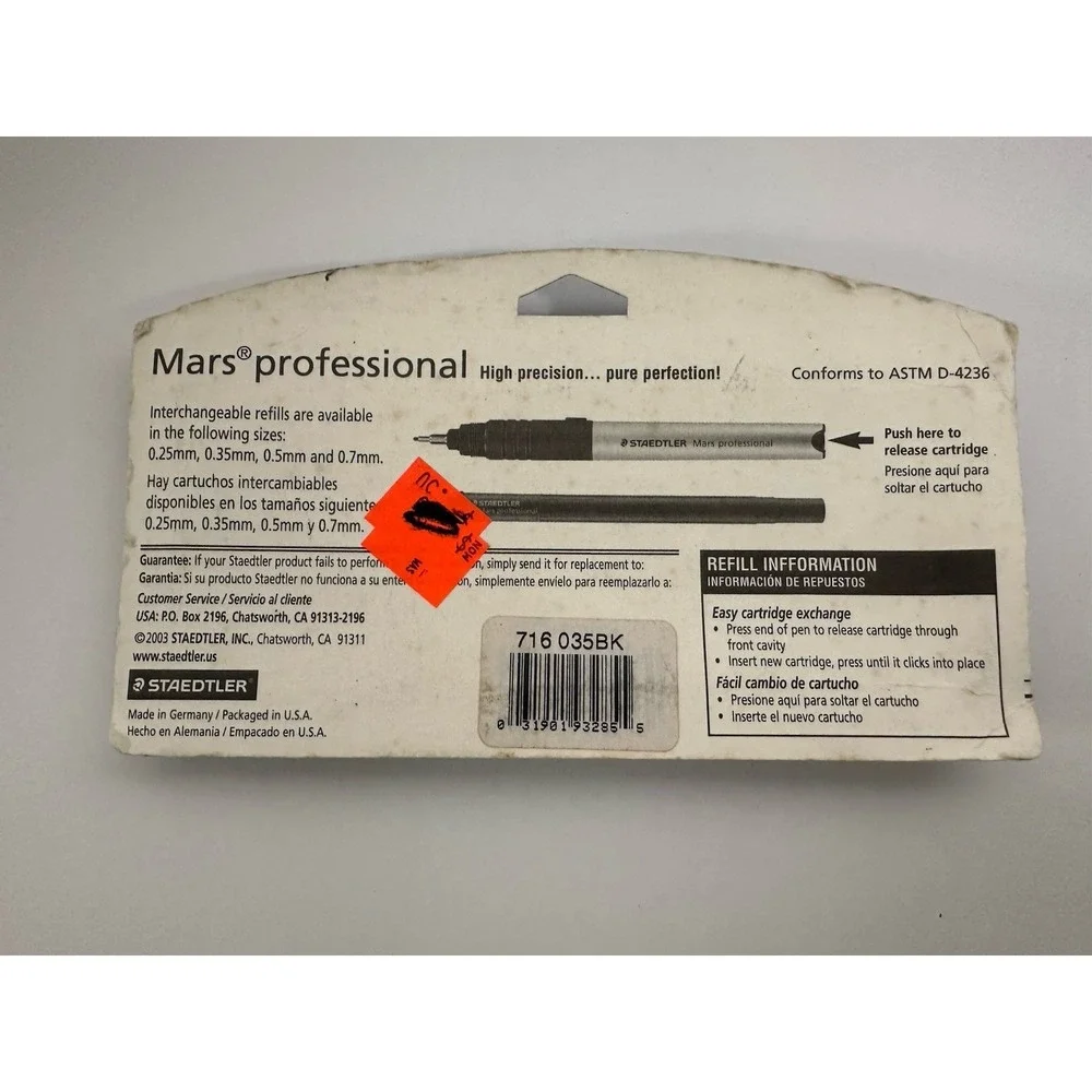 Staedtler Mars Professional Ink Refill 716 0.25mm Made in Germany New Old Stock